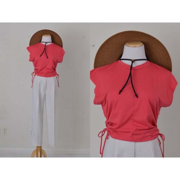 Sweet Rain Tops - Vintage 90s Coral Stretch‎ Tank size M